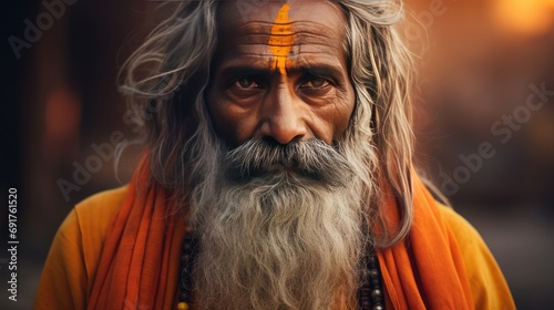 Indian guru, AI generated Image photo