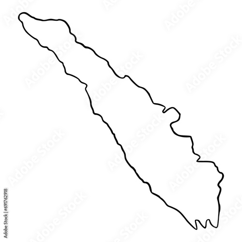 sumatera indonesia province geography hand drawn map outline illustration photo