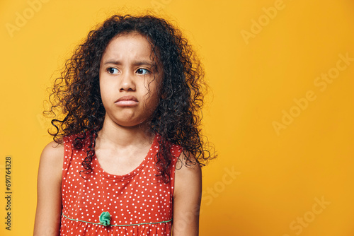 Person woman portrait childhood girl background cute young face girl background female expression © SHOTPRIME STUDIO