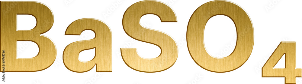 Golden Inorganic Chemical Formula BaSO4 - Barium Sulfate Golden Inorganic Chemical Formula BaSO4 - Barium Sulfate