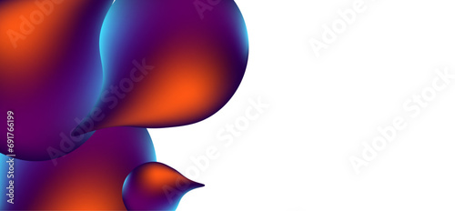 3d render of a red and blue glass background