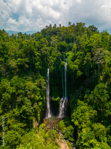 Sekumpul waterfall in the north of Bali