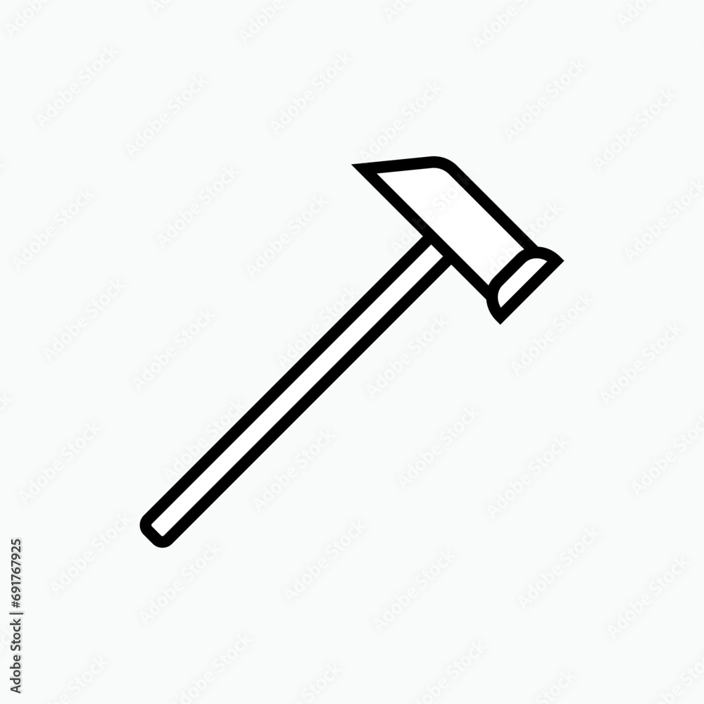 Hammer Icon. Carpentry Tools Symbol - Logo Vector. Hammer Icon. Carpentry Tools Symbol - Logo Vector.