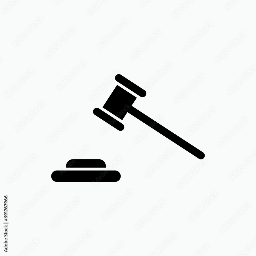 Hammer of Law Icon. Court, Justice Illustration As A Simple Vector Sign and Trendy Symbol for Design, Websites, Presentation, or Apps Elements. Hammer of Law Icon. Court, Justice Illustration As A Simple Vector Sign and Trendy Symbol for Design, Websites, Presentation, or Apps Elements.