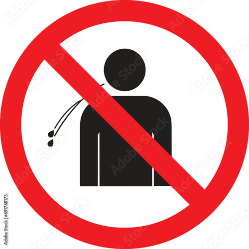 No Spitting icon board vector | No Spitting sign | Do Not Spit Here