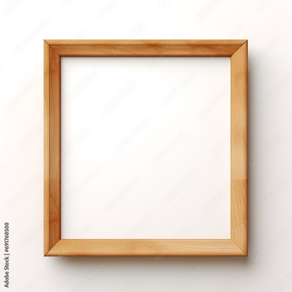 Empty Wooden Frame, White, Vector Illustration Empty Wooden Frame, White, Vector Illustration