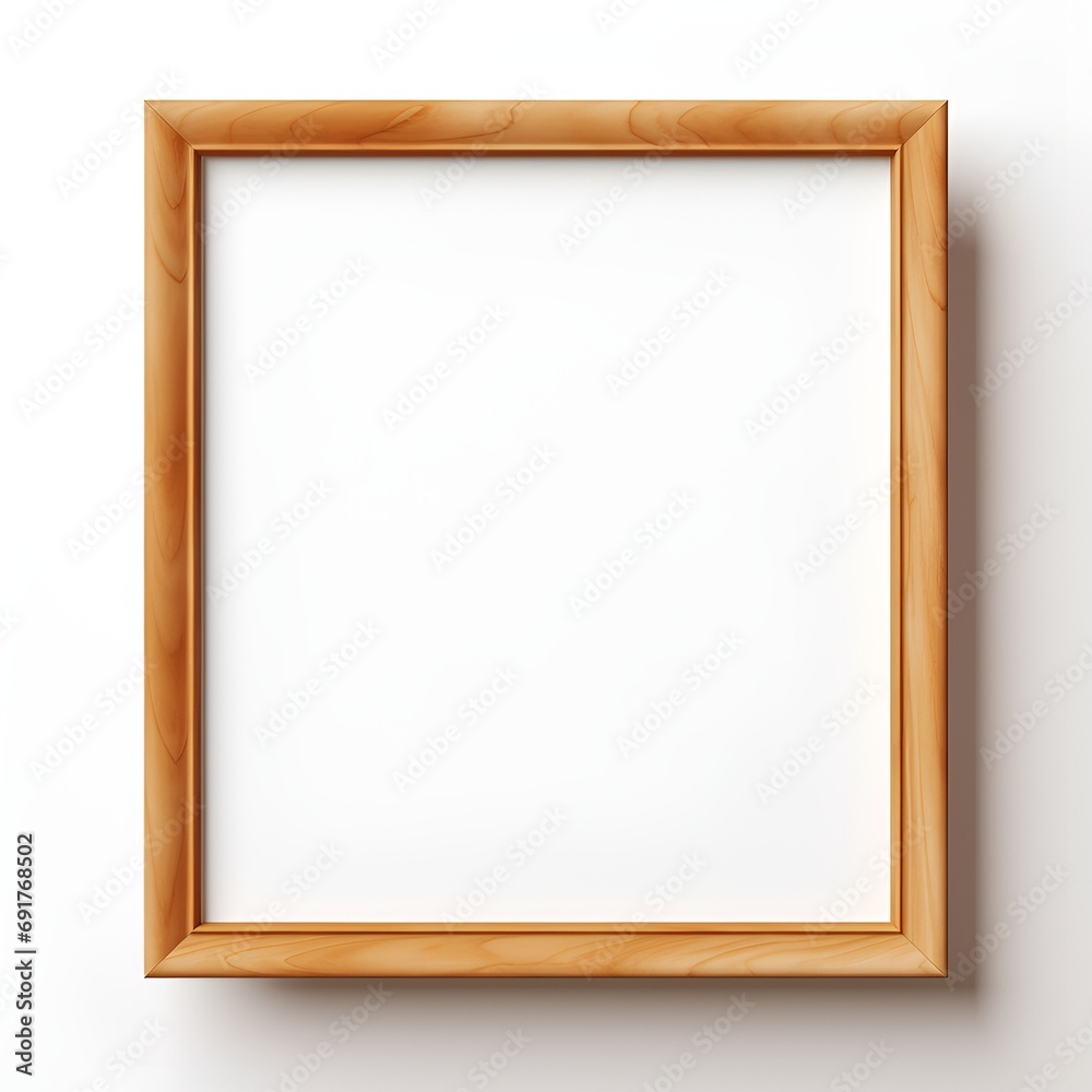 Empty Wooden Frame, White, Vector Illustration Empty Wooden Frame, White, Vector Illustration