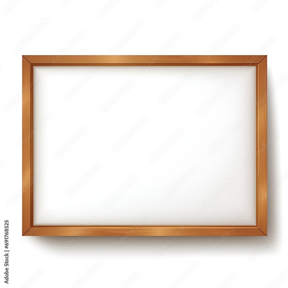 Empty Wooden Frame, White, Vector Illustration Empty Wooden Frame, White, Vector Illustration