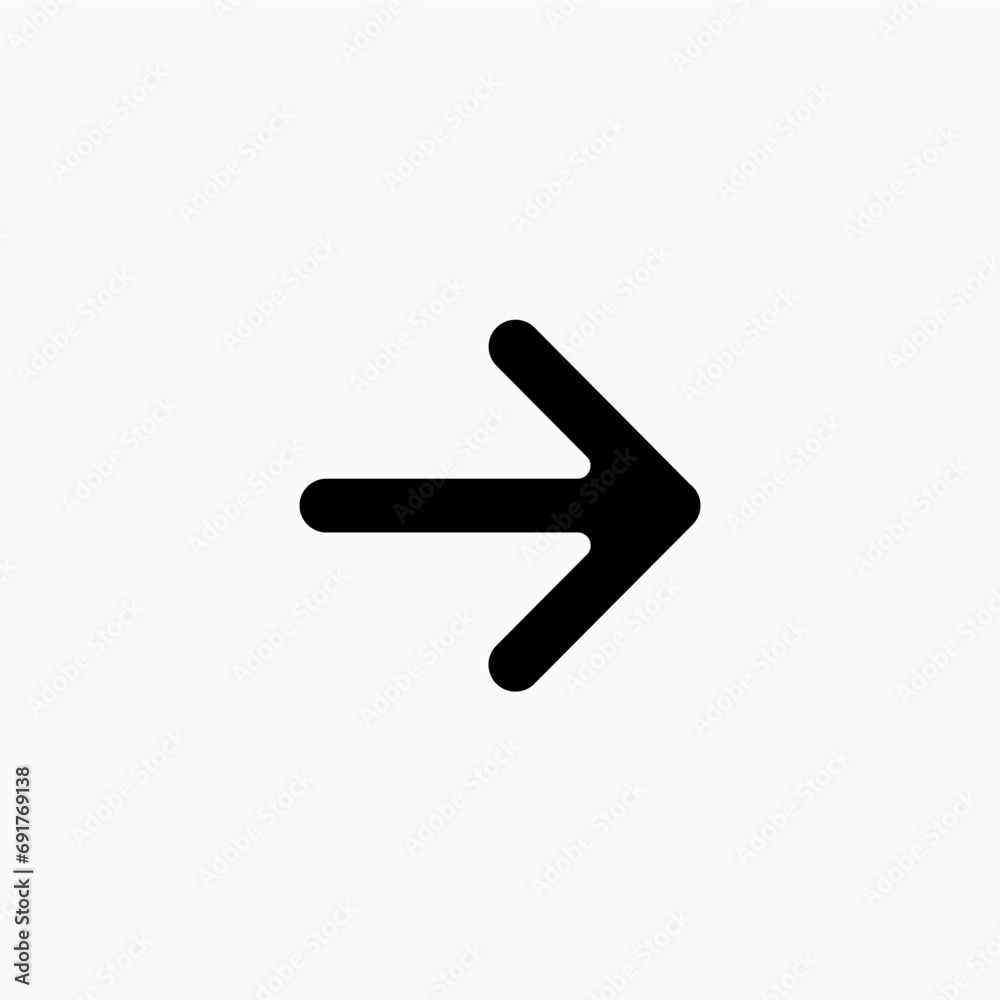 Right Arrow Icon. Flow Direction Symbol. Right Arrow Icon. Flow Direction Symbol.