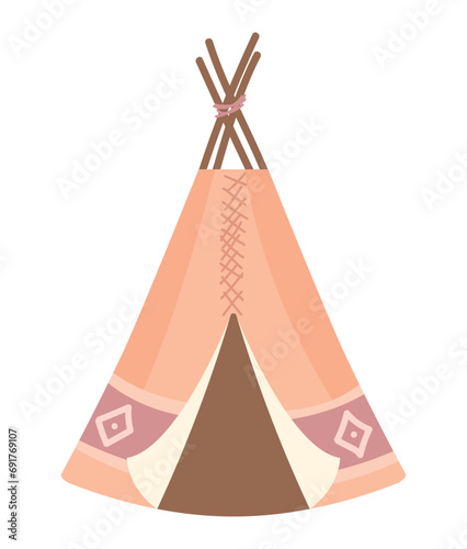 teepee native american isolated