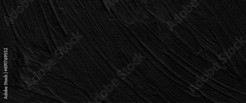 Vector black wall paint textured background, dark black and rough cement surface.
