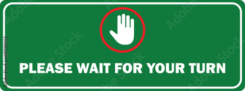 Waiting symbol| Waiting Area sign green color | Waiting room vector | Waiting room