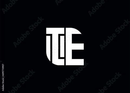 Monogram Letter IE Logo Design vector template