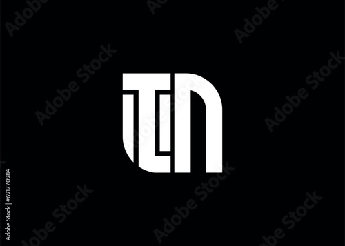 Monogram Letter IN Logo Design vector template