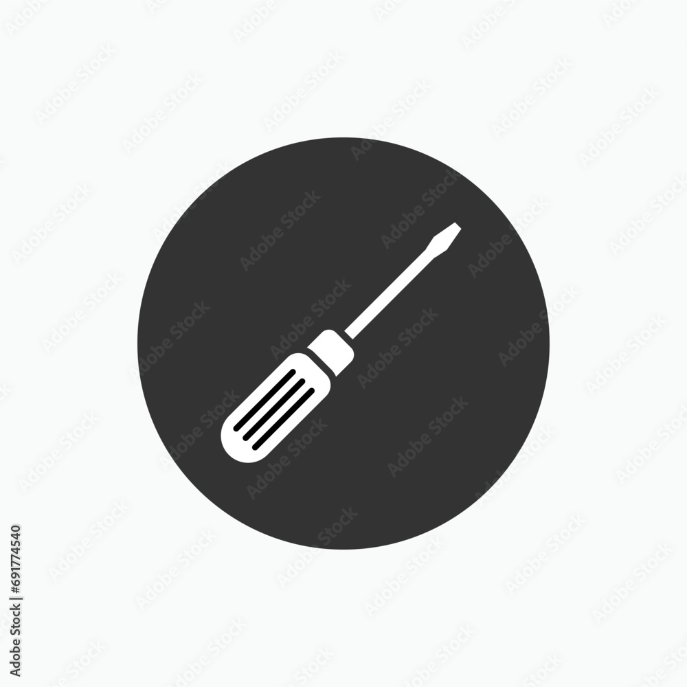 Screwdriver Icon. Repair, Tool Symbol - Vector. Screwdriver Icon. Repair, Tool Symbol - Vector.