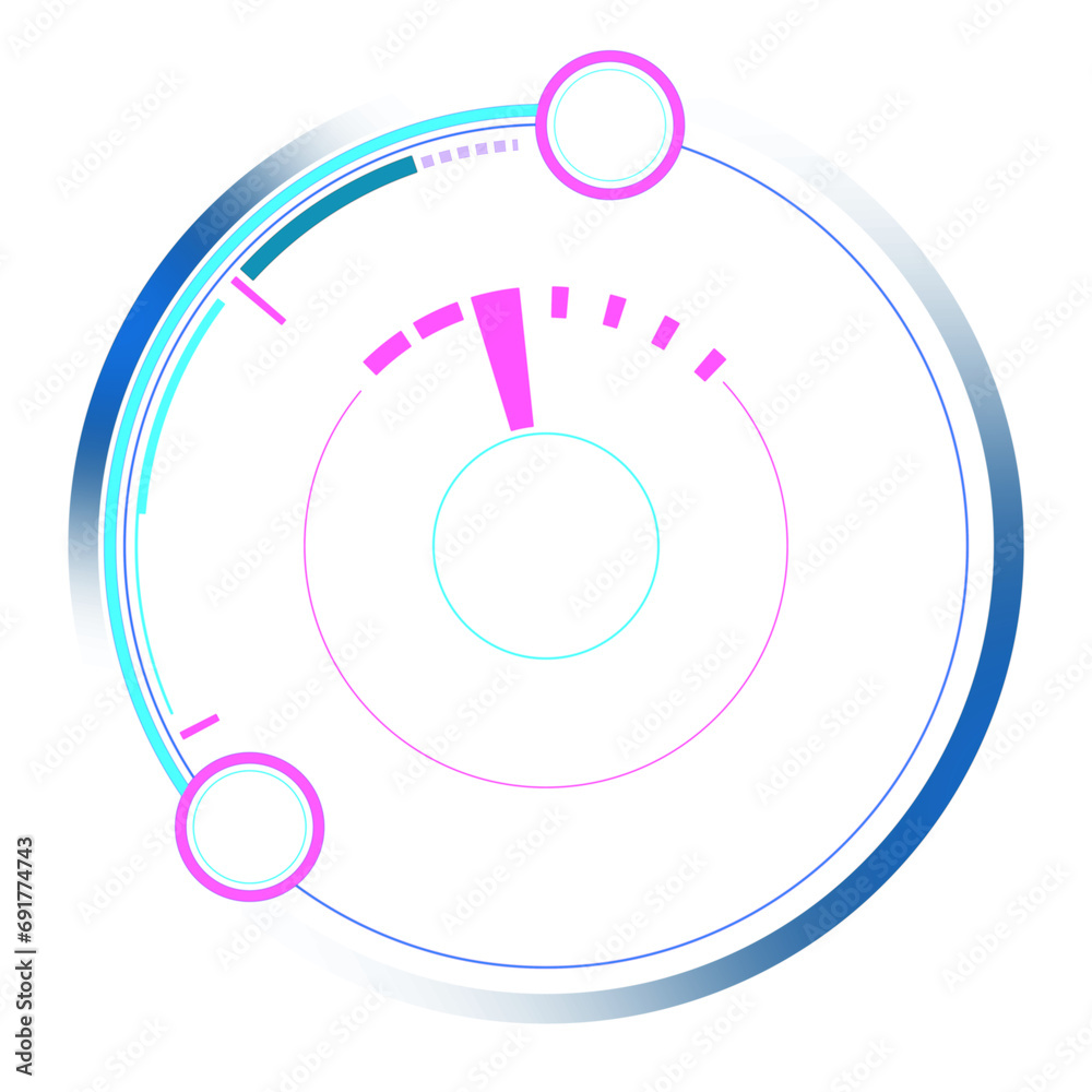 Abstract HUD display infographic sci-fi futuristic information