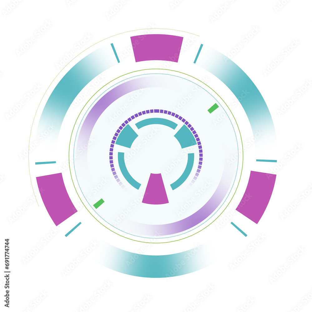 Abstract HUD display infographic sci-fi futuristic information