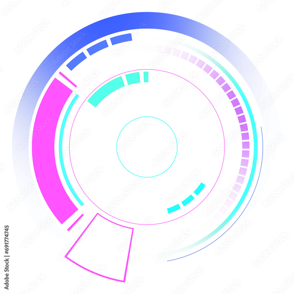 Abstract HUD display infographic sci-fi futuristic information