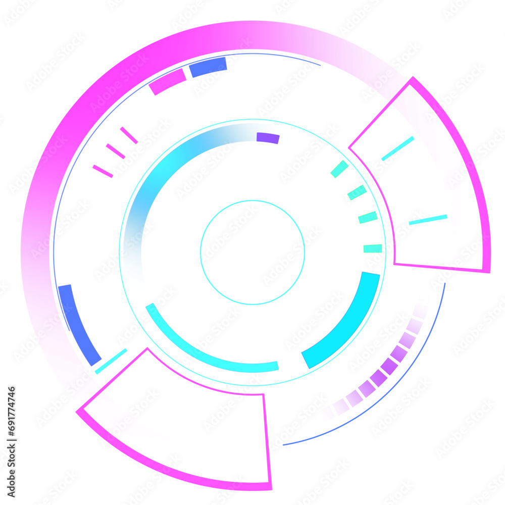 Abstract HUD display infographic sci-fi futuristic information