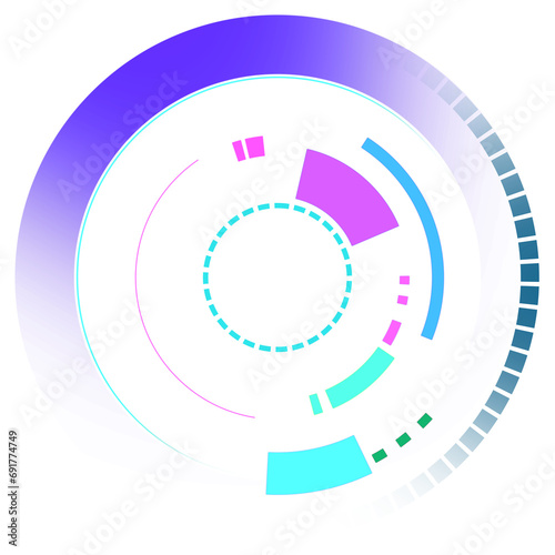 Abstract HUD display infographic sci-fi futuristic information