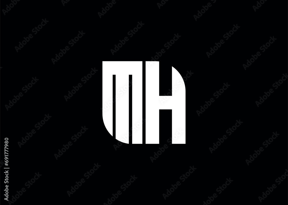 Monogram Letter MH Logo Design vector template Monogram Letter MH Logo Design vector template