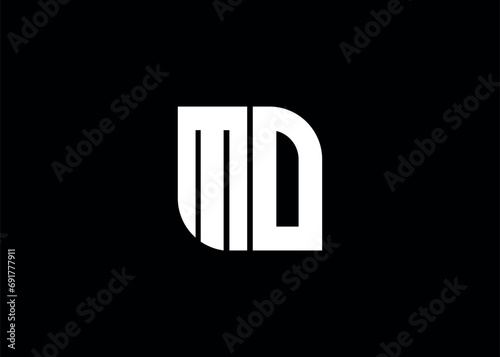 Monogram Letter MO Logo Design vector template