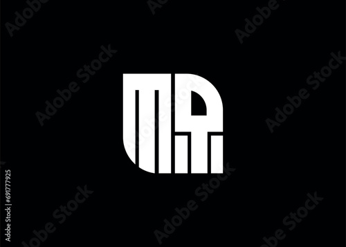 Monogram Letter MQ Logo Design vector template