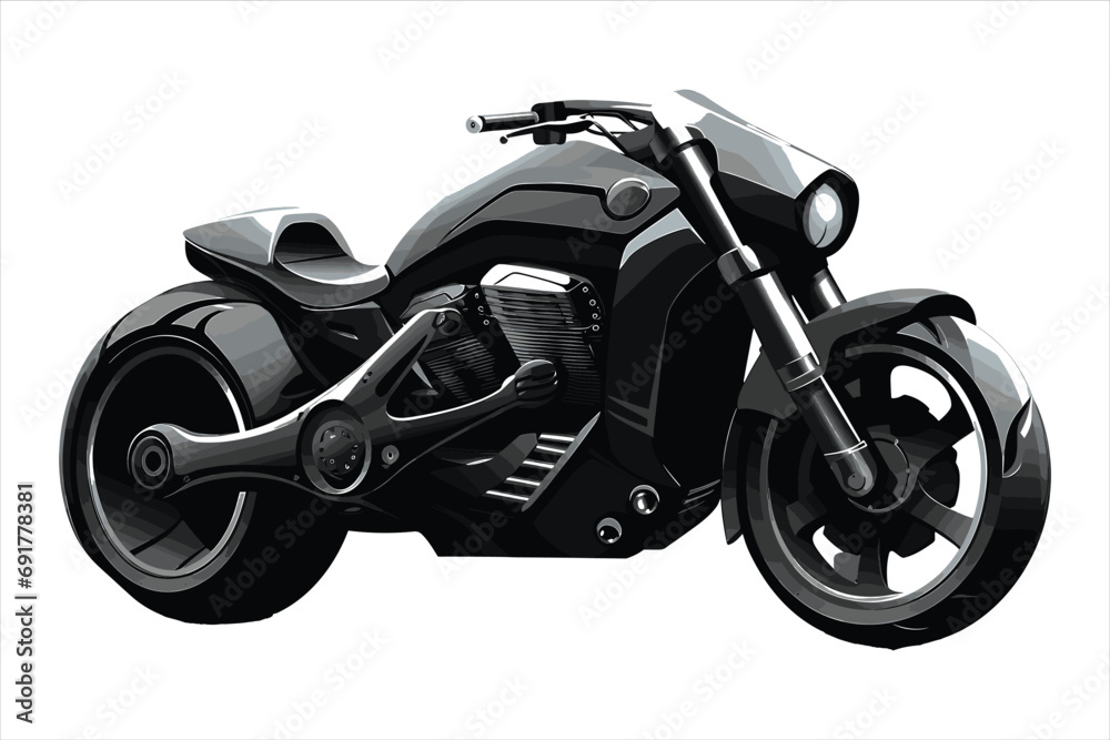 Chopper customizations vector motorcycle illustrations Chopper customizations vector motorcycle illustrations