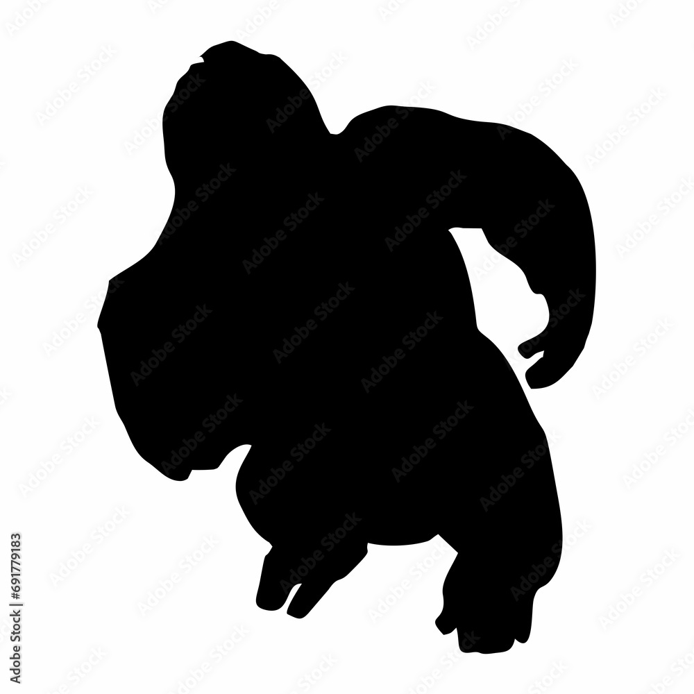 black gorilla silhouette on white background black gorilla silhouette on white background