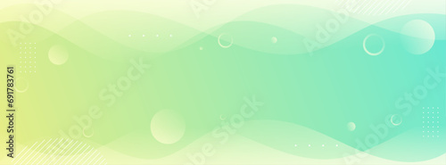 Modern background.Colorful. Green and yellow gradation. Wave effect style. Memphis element. Abstract. Vector