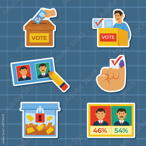 National Election Element Activities Stickers