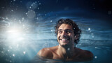portrait of a man underwater 