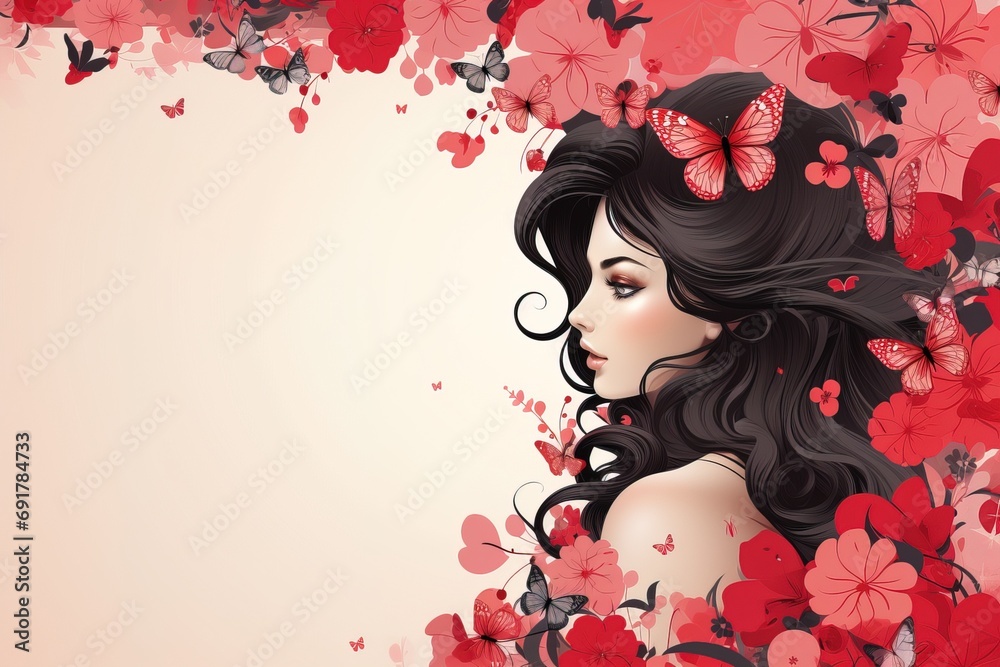 empty note frame space with Valentine's Theme background, festival Valentines day, generative ai. empty note frame space with Valentine's Theme background, festival Valentines day, generative ai.