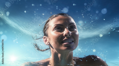 portrait of a woman underwater 