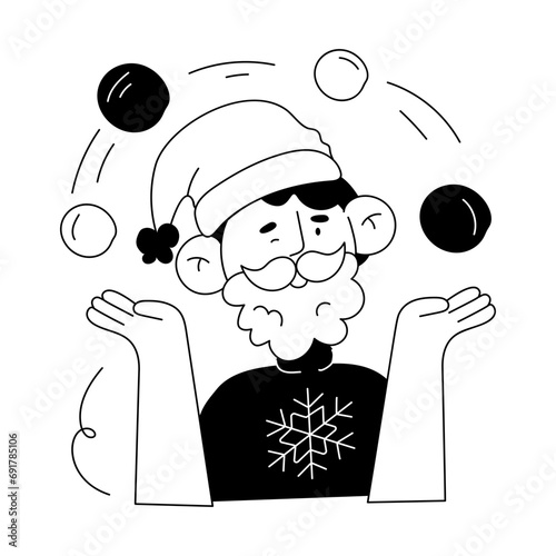 Santa Playing 