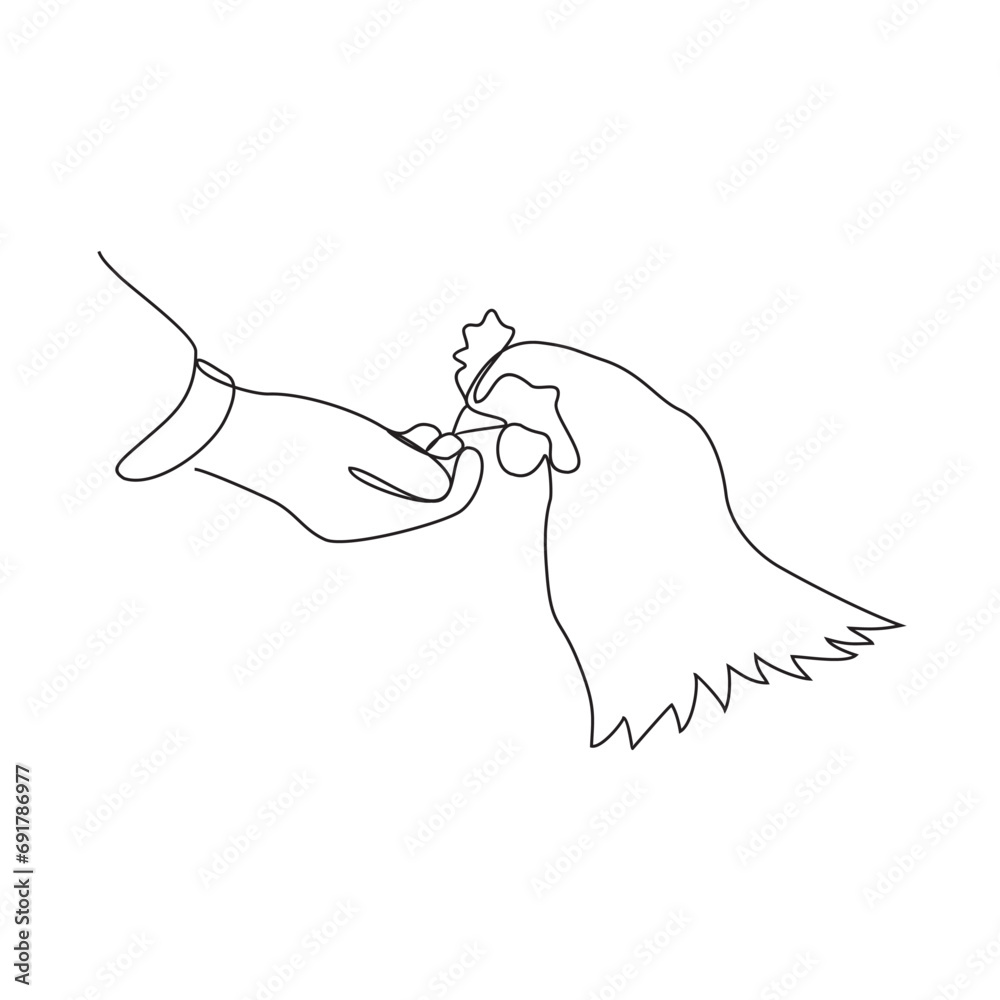 One continuous line drawing of Chicken are looking for food around the house yard vector illustration. Animal activity design illustration simple linear style vector concept. Animal design One continuous line drawing of Chicken are looking for food around the house yard vector illustration. Animal activity design illustration simple linear style vector concept. Animal design
