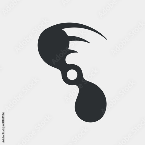 Rotating propeller. Simple vector icon