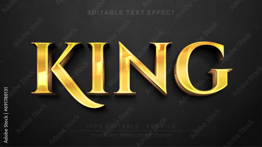 Luxury gold text style effect. Gold editable text effect mockup template