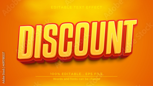 Editable text effect, Discound text headline for ads banner