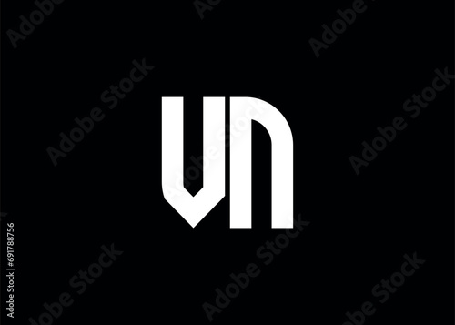Monogram Letter VN Logo Design vector template