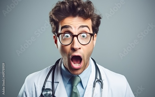 Surprised man doctor