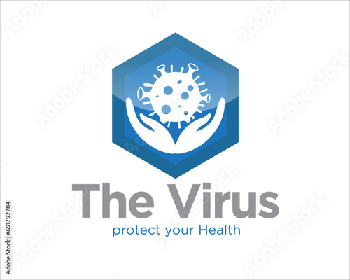 hand protection from virus logo designs for medical service