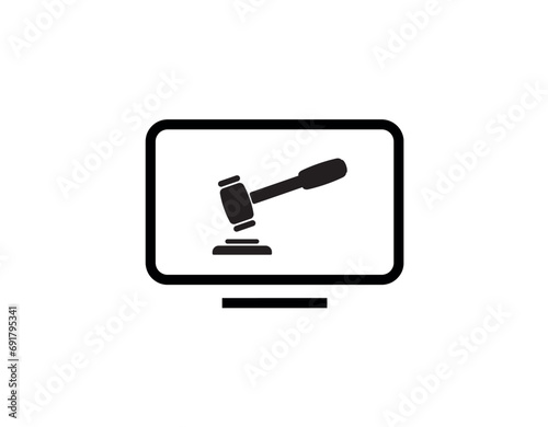 auction online sign on white background