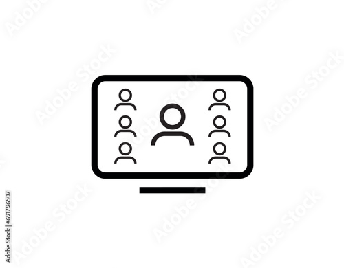 webcast icon on white background