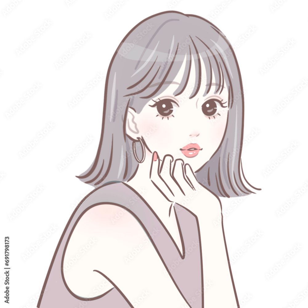 女性・女の子のイラスト素材 女性・女の子のイラスト素材