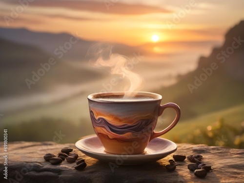 "Morning Serenity - Cup of Tea for a Tranquil Start"