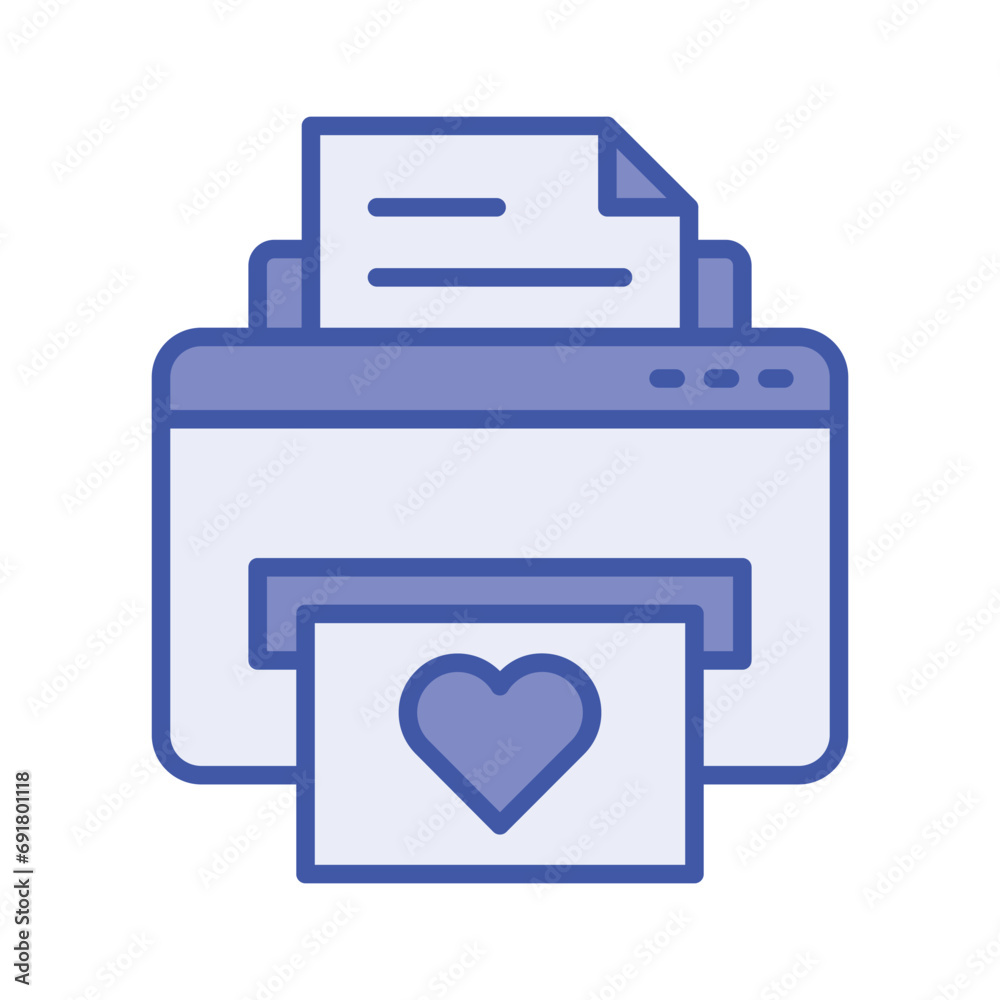 Well designed editable icon of printer in trendy style, premium vector Well designed editable icon of printer in trendy style, premium vector