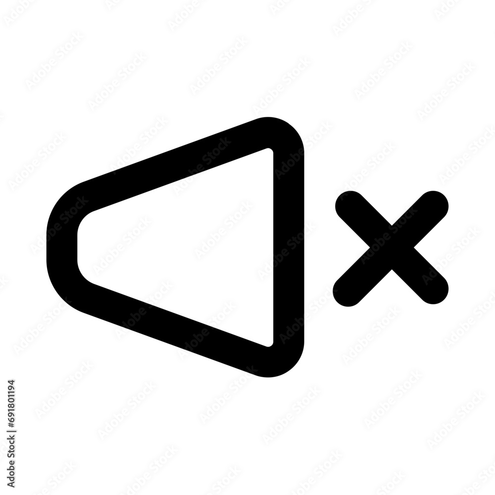 Mute Line UI Icon Mute Line UI Icon