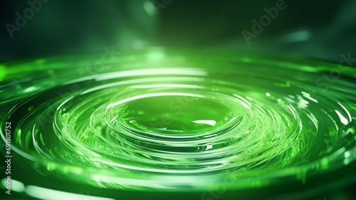 Green background circle glass texture rotating AI Generated pictures © Protap Biswas