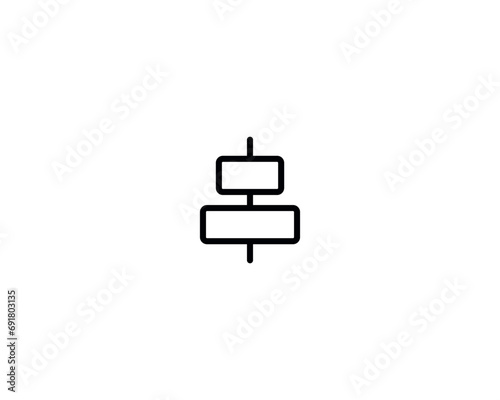 Align icon vector symbol design illustration